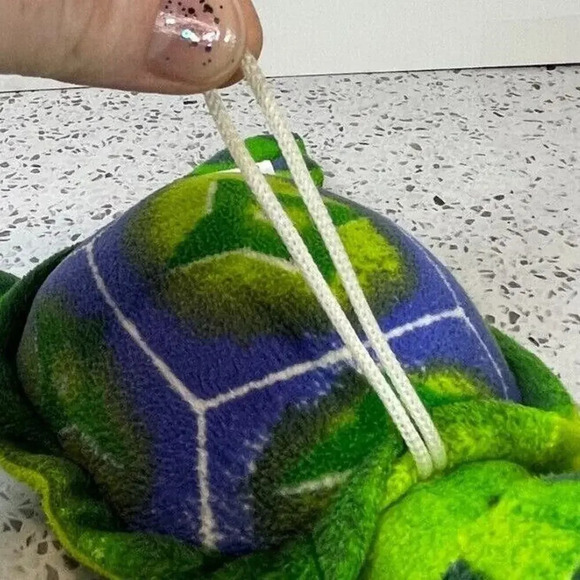 Fiesta Big Eye Turtle Plush, Multi Color, Measures 11.5” Length, Eye Scratches - Picture 2 of 6